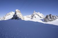 Panoramic View of Snow-Covered Mountains in Italy