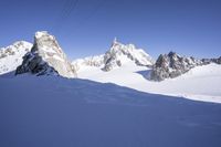 Panoramic View of Snow-Covered Mountains in Italy