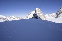 Panoramic View of Snow-Covered Mountains in Italy