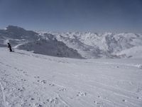 Panoramic Winter View of the French Alps