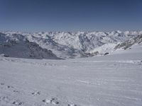 Panoramic Winter View of the French Alps