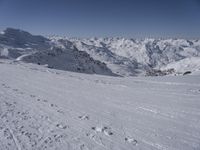 Panoramic Winter View of the French Alps