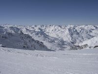 Panoramic Winter View of the French Alps