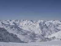 Panoramic Winter View of the French Alps