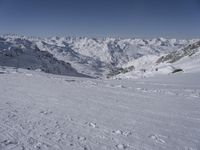 Panoramic Winter View of the French Alps