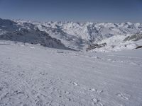 Panoramic Winter View of the French Alps