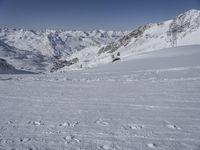 Panoramic Winter View of the French Alps