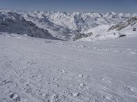 Panoramic Winter View of the French Alps