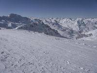 Panoramic Winter View of the French Alps