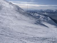 Panoramic Winter Landscape View of the French Alps