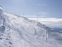 Panoramic Winter Landscape View of the French Alps