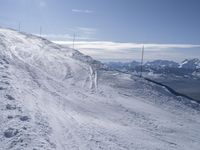 Panoramic Winter Landscape View of the French Alps