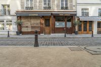 Paris Cobblestone Street at Dawn 001