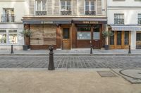 Paris Cobblestone Street at Dawn 002