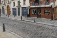 Paris Facade: Cobblestone Streets and Classic Architecture