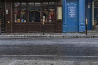 Paris, France: Urban Landscape with Blue Facade 001