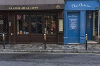 Paris, France Urban Landscape: Blue Facade 003