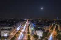 Paris: A Breathtaking Aerial View at Night