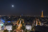 Paris: A Breathtaking Aerial View at Night