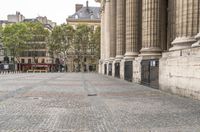 Paris Town Square on a Gloomy Day