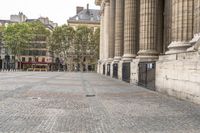 Paris Town Square on a Gloomy Day