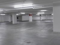 a garage parking area has several spaces for vehicles to go around in it to use