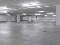 a garage parking area has several spaces for vehicles to go around in it to use