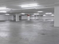 a garage parking area has several spaces for vehicles to go around in it to use