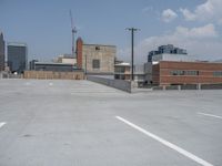 a parking lot and wall are pictured in a photo from the perspective point of view