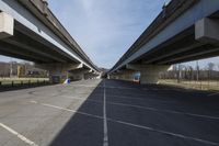 Parking Garage: Concrete, Asphalt, and a Bridge