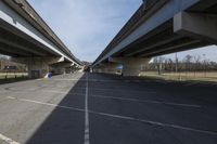 Parking Garage: Concrete, Asphalt, and a Bridge