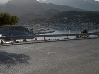 Parking Lot Along Spain's Mallorca Coast