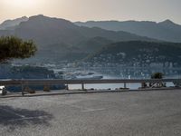 Parking Lot Along Spain's Mallorca Coast