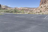 Parking Lot in the Desert: Asphalt and Open Space