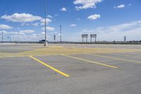 Parking Lot in Suburban Landscape