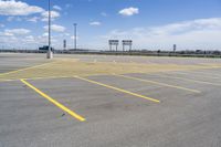 Parking Lot in Suburban Landscape