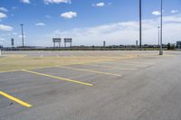 Parking Lot in Suburban Landscape