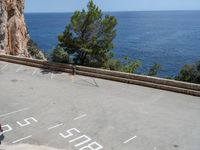 Parking Lot View of Coastal Landscape in Mallorca