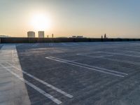 Paved Parking Lot in Suburban Residential Area with Shadow