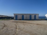 Picturesque Coast of Portugal: Sandy Shore with Buildings