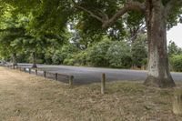 Picturesque Parking Lot in Green Landscape