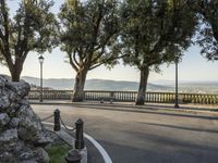 Picturesque Village in Tuscany with Garden Road and Valley