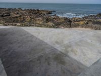 Porto's Coastal Concrete Under Clear Skies