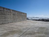 Porto Coastal Views: Concrete Wall Overlooking the Ocean