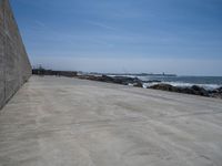 Porto, Europe: Coastal Wall under Clear Sky