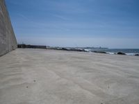 Porto, Europe: Coastal Wall under Clear Sky