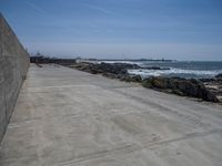 Porto, Europe: Coastal Wall under Clear Sky