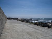 Porto, Europe: Coastal Wall under Clear Sky