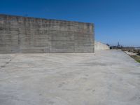 Porto, Europe: Concrete Wall Facing Coastal Beach