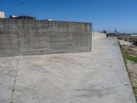 Porto, Europe: Concrete Wall Facing Coastal Beach